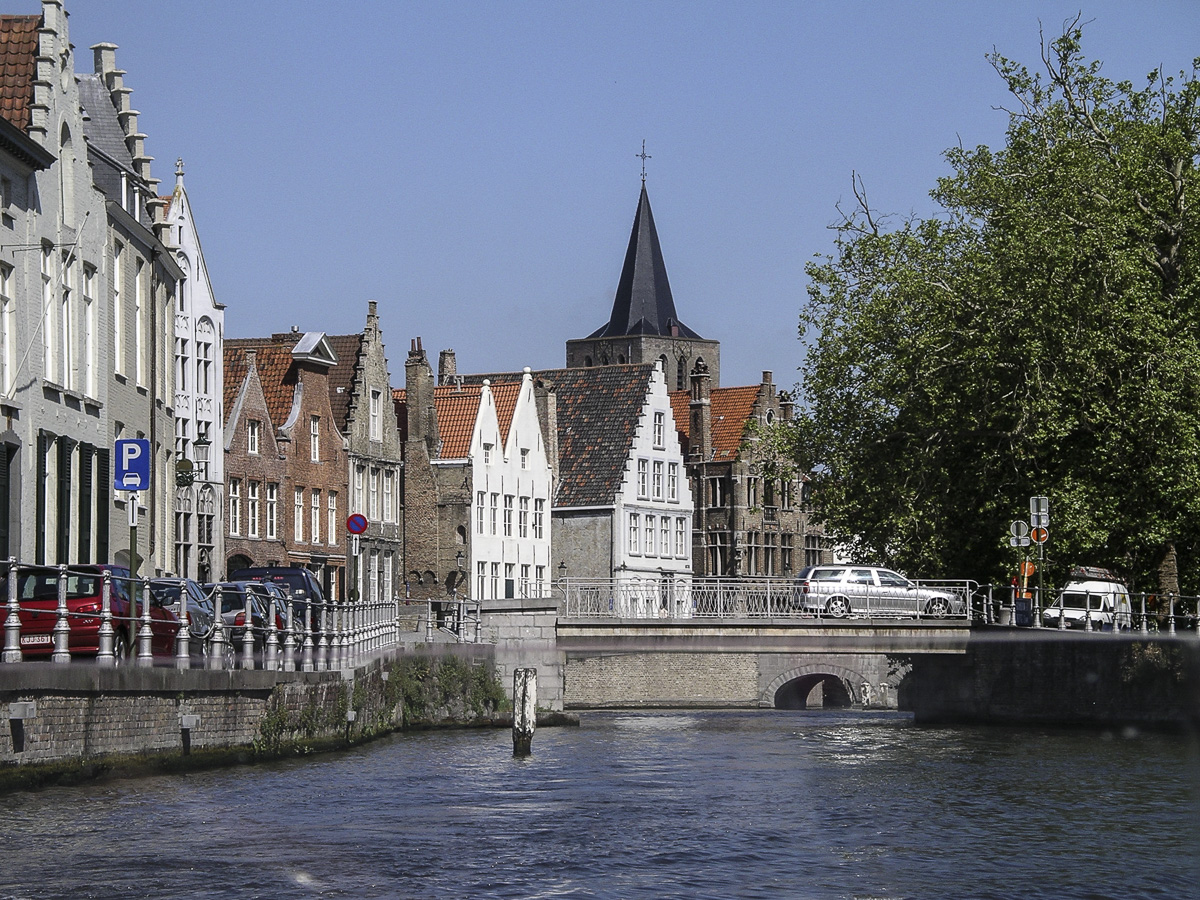 St James' Church Tower & Canal - Bruges