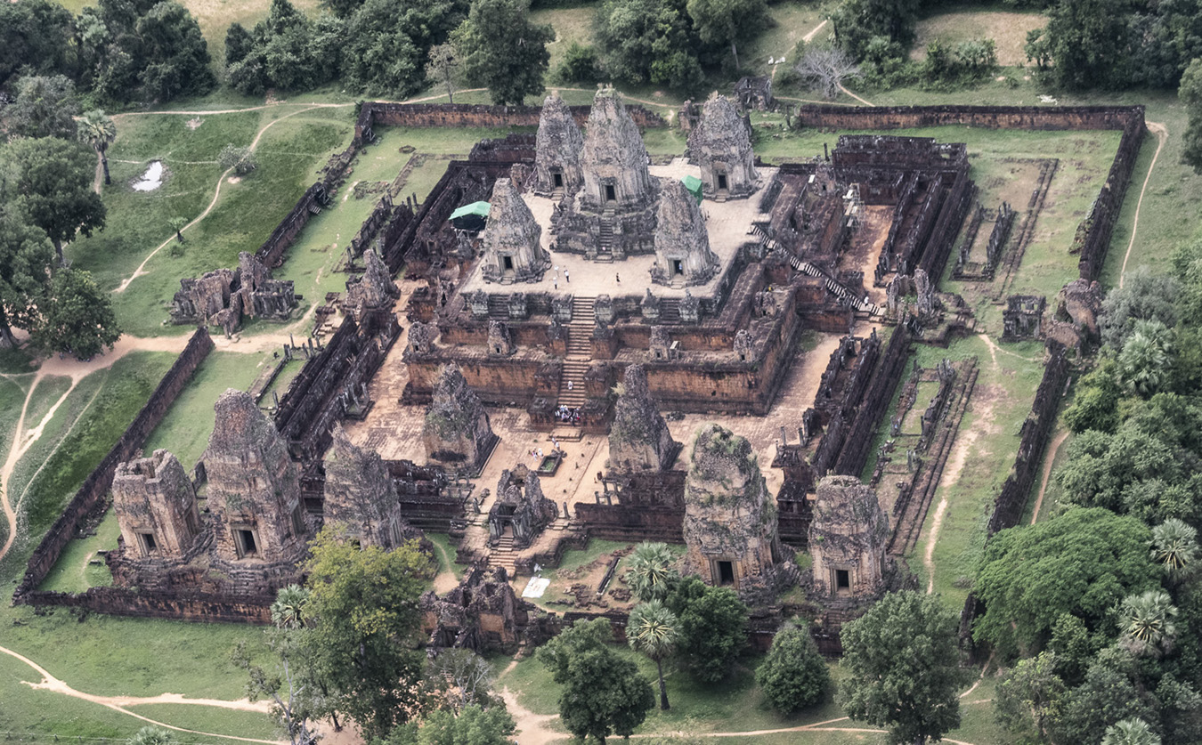 Aerial view of a Temple