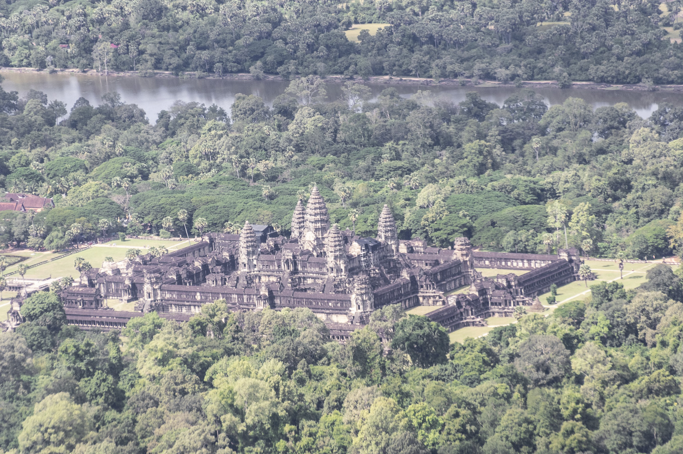 Aerial view of the Angkor Wat Complex