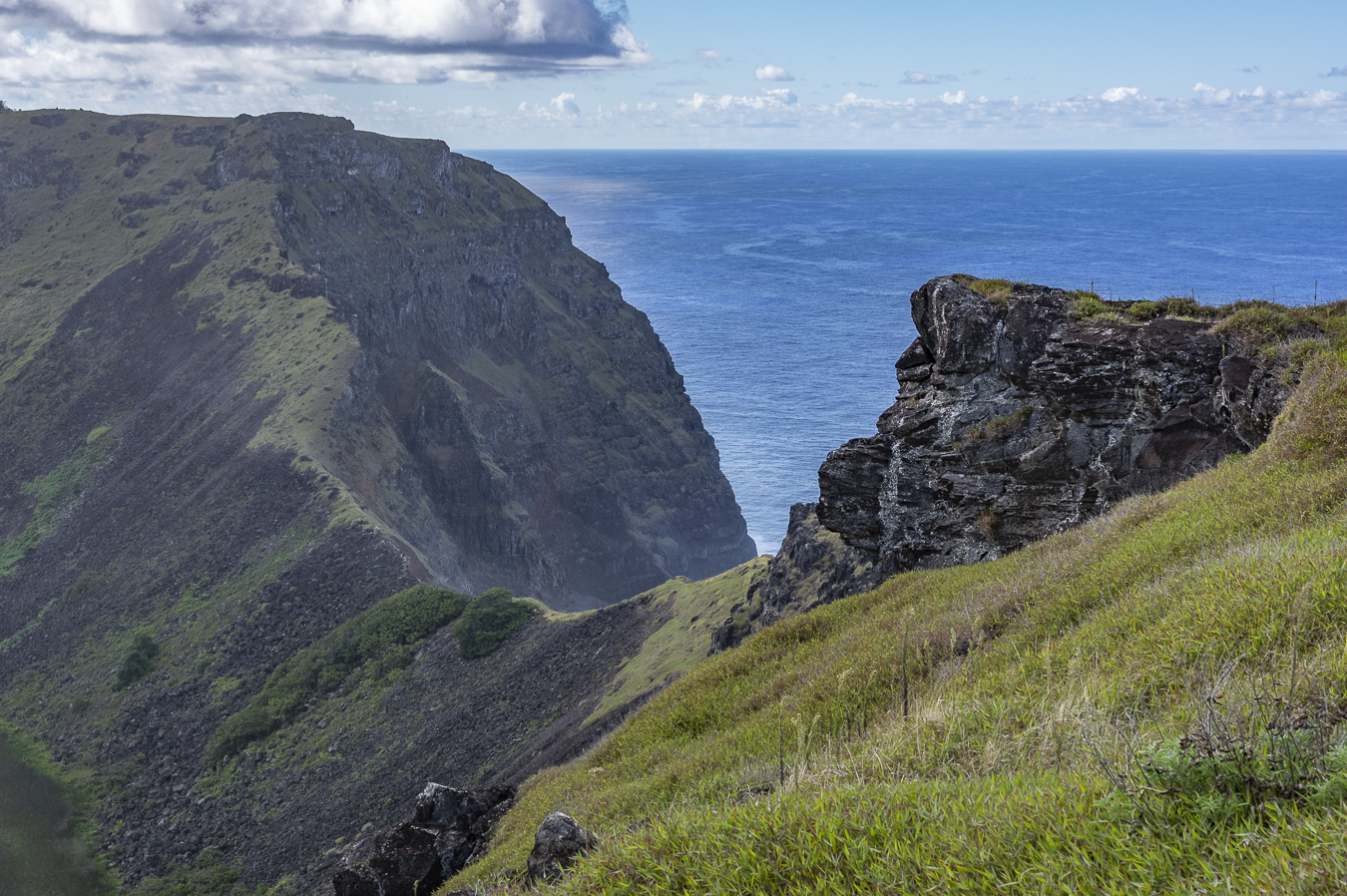 Cliff View near Ranu Kau Volcano