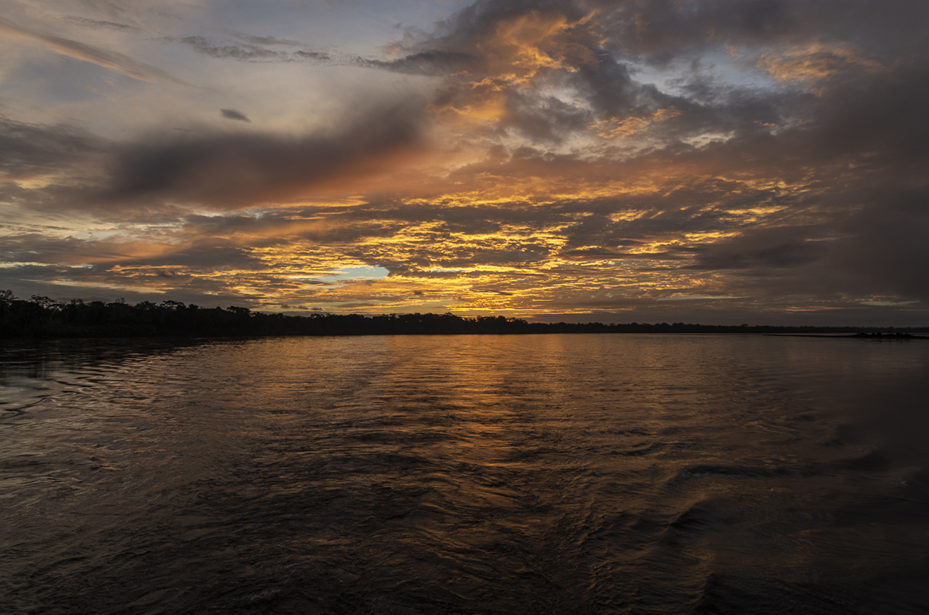 Sunset over the Amazon