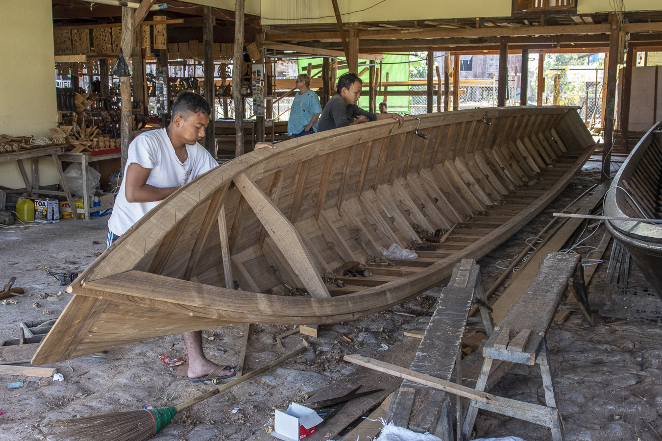 Teak Boat Building - Inle Lake