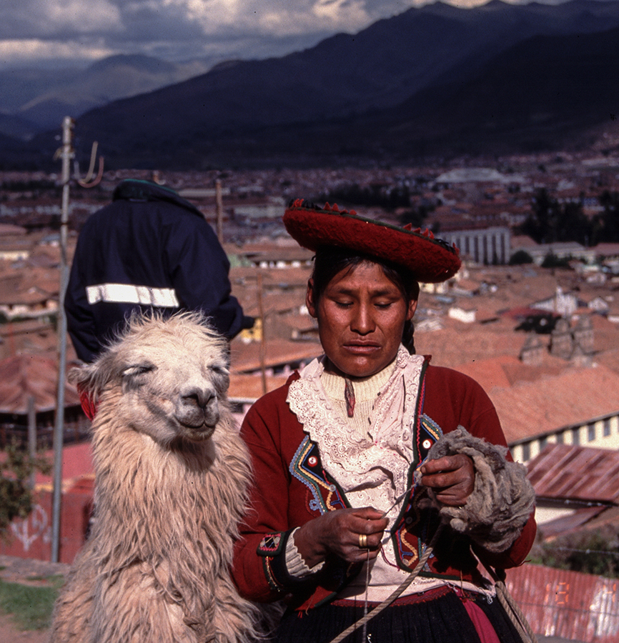 Peruvian Lady and her Llama