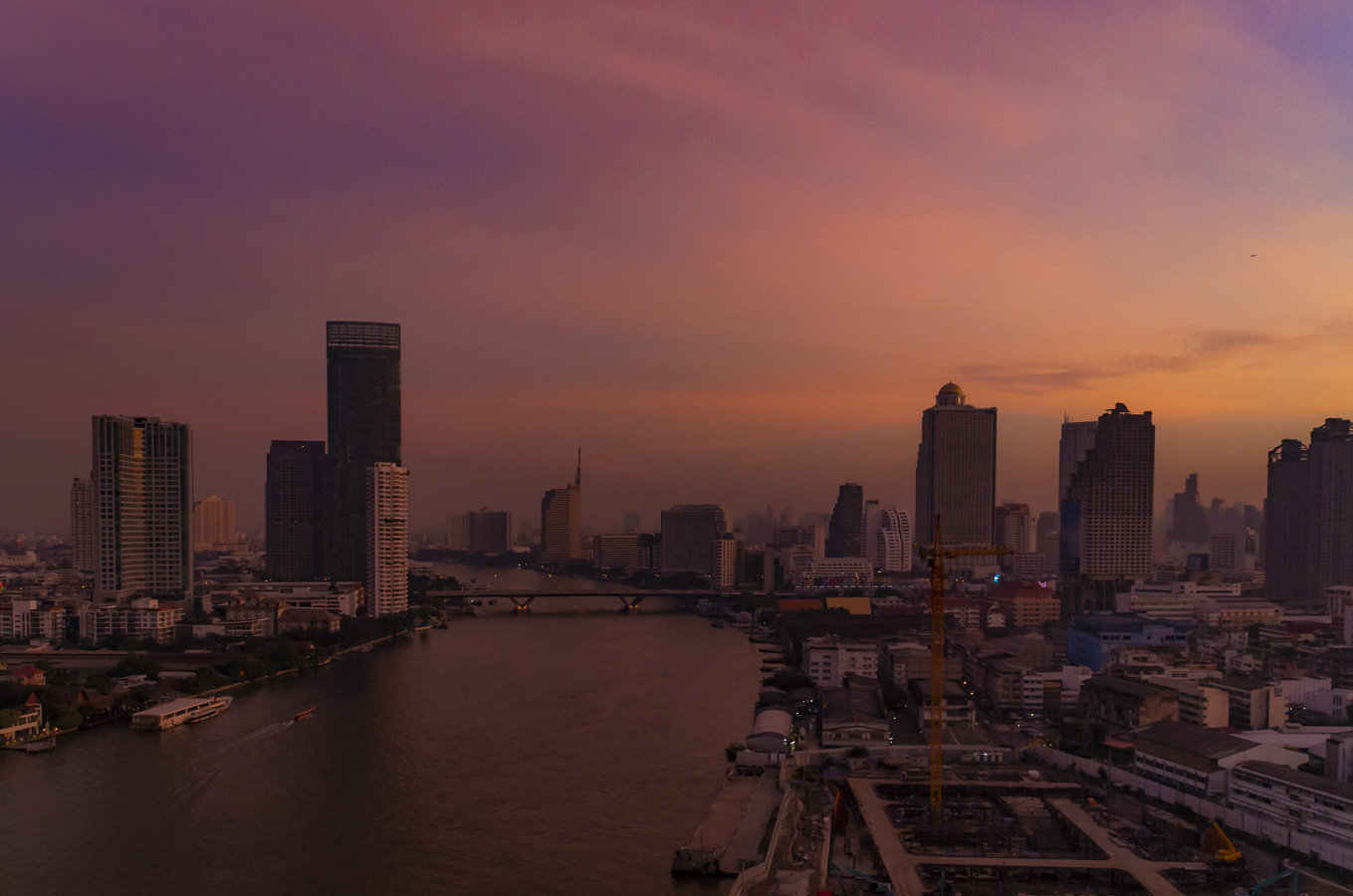 Sunrise over the Chao Phraya River