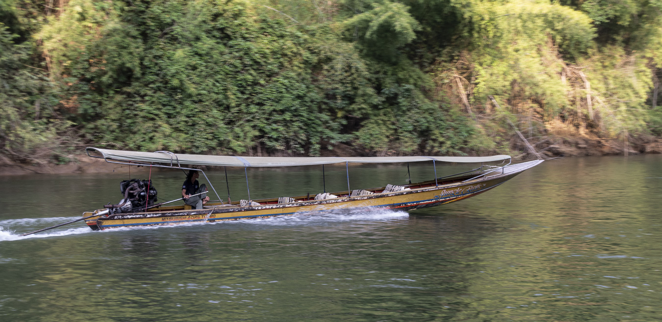 Long-Tailed Boat on the River Kwai